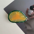 Pince à cheveux mignonne en acétate en forme de fruit, finition vert et jaune - Avocat