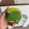 Pince à cheveux en forme de pomme verte en acétate avec finition brillante et design réaliste - Pince Requin Pomme Verte