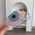 Pinza per capelli in acetato rosa con occhio blu, dimensioni 9,4 cm x 4,5 cm da donna - Pinza per Capelli Occhio Rosa Texturizzata