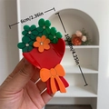 Elegant floral acetate hair claw clip with vibrant red and green flower rhinestones - Large / Red Bouquet Green Flower