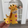 Leuke gele giraf haarklem van acetaat met roze stippen en een hoogte van 8,4 cm gemeten - Giraffe