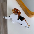 Χαριτωμένο κλάμερ μαλλιών σε σχήμα σκύλου beagle από οξική κυτταρίνη για γυναίκες - Στυλ Σκύλου που Ξαπλώνει