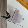 Zwaluw haarklem van paars-wit verloop acetaat, afmetingen circa 8,5cm bij 5,3cm - Roze Paars