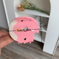 Cute pink donut-shaped hair claw clip with colorful sprinkles for women, 7cm size - Standard / Pink