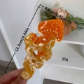 Pinza per capelli a medusa in acetato marmorizzato arancione con onde, 12,3 cm - Medusa Arancio Giallo