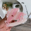 Roze gemarmerde acetaat eenhoorn haarklem, handgemaakt haaraccessoire voor dames en meisjes - Alola Ninetales Vorm / Roze Glijdende Eenhoorn Stijl