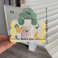 Sweet acetate hair claw in bear handbag shape with colorful cartoon patterns - Yellow Bear Style
