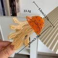 Orange jellyfish acetate hair claw clip with purple rhinestones for women hair accessory - Orange Jellyfish