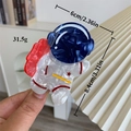 Astronaut astronaut acetate hair claw clip with dark blue marble pattern and stars - Backpack Astronaut Style