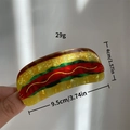 Creative hot dog food-shaped acrylic hair claw clip for women in 9.5cm length - Hamburger Claw Clip (9.3cmx4cm)