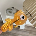 Simpatica molletta per capelli a forma di pesce rosso con grandi occhi vivaci - Giallo (10.3cmx4.5cm 31g)