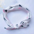 Pink arrow pattern soft cotton baby headband with knot bow design for infants - Bow Twist Knot Style (DY004) / Pink Arrow Pattern