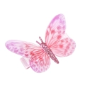 Detail van roze vlinder haarspeld van chiffon met dubbellaags gaas en lovertjes decor - Roze (2#)