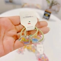 Elastici per capelli a corona per bambine con paillettes e fascia elastica verde chiaro - Corona