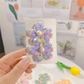 Barrettes à cheveux fleurs en tulle violet avec paillettes et perle pour enfants - Pince Bec de Canard Violette