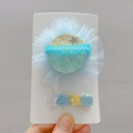 Set di due graziose mollette per capelli a forma di pianeta con motivi a stella - Design del Pianeta (4987369520382)