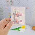 Haarklammern für Mädchen mit rosa-grauen Stoffblüten und Perlen, 2er-Set auf Modekarte - Rosa Beige Grau Gemischt Blume Entenschnabel-Clip
