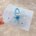 Hellblaue Haarschleife für Kinder mit herzförmigem blauem Edelstein und Pailletten - Blue BB Clip