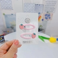 Lot de barrettes à cheveux fraise rose pour filles avec texture tissée et paillettes - Design Petite Fraise