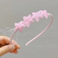 Diadema rosa con estrellas brillantes para niños con estrellas relucientes y borlas plateadas - Rosa