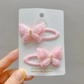 Rosa Glitzer-Schmetterlings-Haarspangen für Mädchen mit funkelnden Strasssteinen - BB-Haarclips / Rosa
