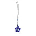 Dettaglio di un ciondolo a stella occhio di Allah con perle di cristallo sfaccettate e gancio - Stile Stella Blu (BE1332BU02)