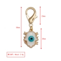 Detaillierte Größenangaben für den goldenen Hamsa-Hand und Evil Eye Schlüsselanhänger - Hand der Fatima Hohlstil (BE1369GD03)