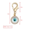 Vue détaillée du porte-clés Evil Eye de 42mm avec dimensions et informations sur le poids - Style Disque Mauvais Oeil V1 (BE1369GD12)