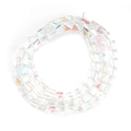Macro detail of iridescent electroplated glass beads with irregular faceted shapes - Iridescent Transparent Style (BT752GD01) / 1 Strand (Approx. 82 Pcs)