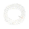 Detailed macro view of multifaceted iridescent glass beads for jewelry making - Transparent Iridescent Faceted Style (BT753GD10) / 1 Strand (Approx. 82 Pcs)