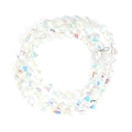 Macro shot of irregular faceted glass beads with iridescent AB coating for DIY jewelry - Transparent Aurora Faceted Style (BT753GD11) / 1 Strand (Approx. 82 Pcs)