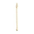 Detailed view of a gold lobster clasp with a star-shaped extender chain for jewelry - Pentagram Star Charm (BT759GD05)