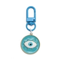 Blaugrüner Evil Eye Schlüsselanhänger mit Emaille-Anhänger und hellblauem Haken - Himmelblau (BE1286LBU00)