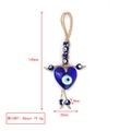 Vista dettagliata del ciondolo a cuore con occhio blu da 140mm con misure e peso reali - Stile Cuore Blu (BE1452BU00)