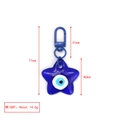 Llavero de estrella ojo turco azul con cierre metálico azul y medidas de 71x40mm - Estilo de Cierre de Metal / Ojo Turco Estrella Azul Oscuro (BE1438BU00)