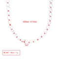 Specifiche dettagliate delle dimensioni per collana di perle con misure e peso - Collana di Perle Artificiali Stile Barocco Con Perline Rosse (BE1448MI01)
