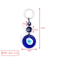 Specifiche dettagliate delle dimensioni del portachiavi malocchio in vetro blu - Stile Grande Disco a Due Occhi (BE1487BU00)