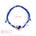 Dettaglio del bracciale in corda blu intrecciata con ciondolo a cuore e perle d'argento - Stile Cuore (BE1480BU01)