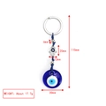 Dettaglio dell'occhio blu in vetro e mano di Hamsa con misure dimensionali - Stile Mano di Fatima (BE1483BU03)