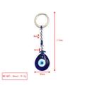 Specifiche dettagliate delle dimensioni del portachiavi Evil Eye con pendente blu - Stile Goccia d'Acqua con Nappina (BE1482BU04)