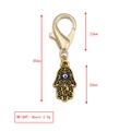 Porte-clés Main de Fatma dorée avec œil bleu maléfique, longueur 45mm et poids 2,9g - Style Main de Fatima Filigrane (BE1369GD20)