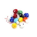 Macro shot of colorful 10x12mm handmade glass mushroom beads for DIY jewelry making - Multi-colored Mushroom Style (BT810GD03) / 10 Pieces Pack