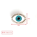 Dettaglio della spilla malocchio con misure 25mm di larghezza e 12mm di altezza su oro - Stile Classico Malocchio (BE1512WH00)