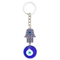Portachiavi Mano di Fatima Occhio Blu con cristalli e perla di vetro per borsa auto - Mano di Fatima Blu (BE1650BU00)