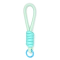 Detailed close-up of mint green woven phone lanyard with blue nylon cord and ring - Green (BE1637GN00)