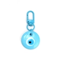 Llavero de ojo azul claro con cierre de mosquetón a juego y amuleto nazar protector - Estilo de Cierre de Metal / Ojo Turco Redondo Azul Claro (BE1441LBU00)