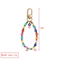 Cuadro de tallas detallado para llavero de cuentas coloridas con colgante de ojo turco - Estilo de Cuentas Redondas Coloridas Transparentes (BE1784MI09)