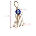 Detailansicht des Evil Eye Amuletts mit 17cm Gesamtlänge und blauer 3cm Glasperle - Dunkelblauer konzentrischer Stil (BE1825BU00)