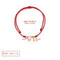 Handgefertigtes rotes Kordelarmband mit weißer Perle und goldenem Mondanhänger - Rot-Mond Anhänger (BE1696RD01)
