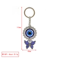 Maße des Evil Eye Schmetterling-Schlüsselanhängers: 115 mm Länge und 40 mm Breite - Strass Schmetterling (BE1925MI04)